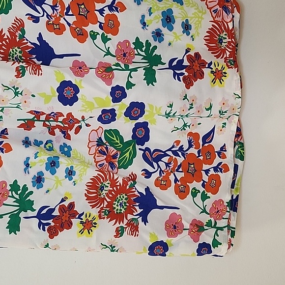 Boden Flame Scarlet Diamond Terrace Alicia Red and Pink Floral Blouse Size 8 - Picture 12 of 16